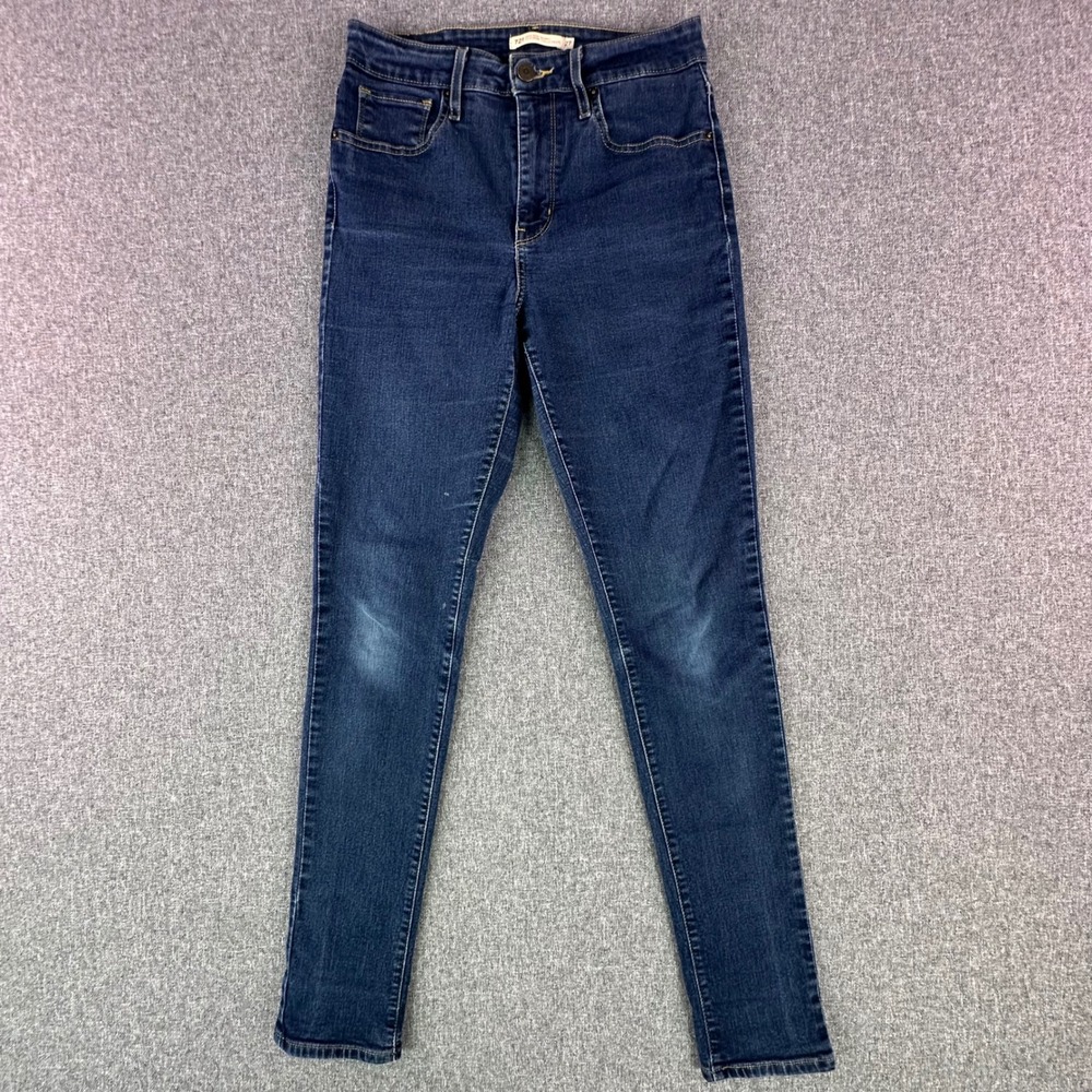 Levi's Jeans Women 27 721 High Rise Skinny Dark Blue Stretch Waterless Denim